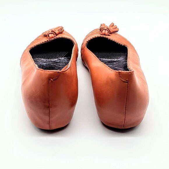 Pilcro and the Letterpress Orange Tassel Leather Quilted Flats 9M - Picture 5 of 7
